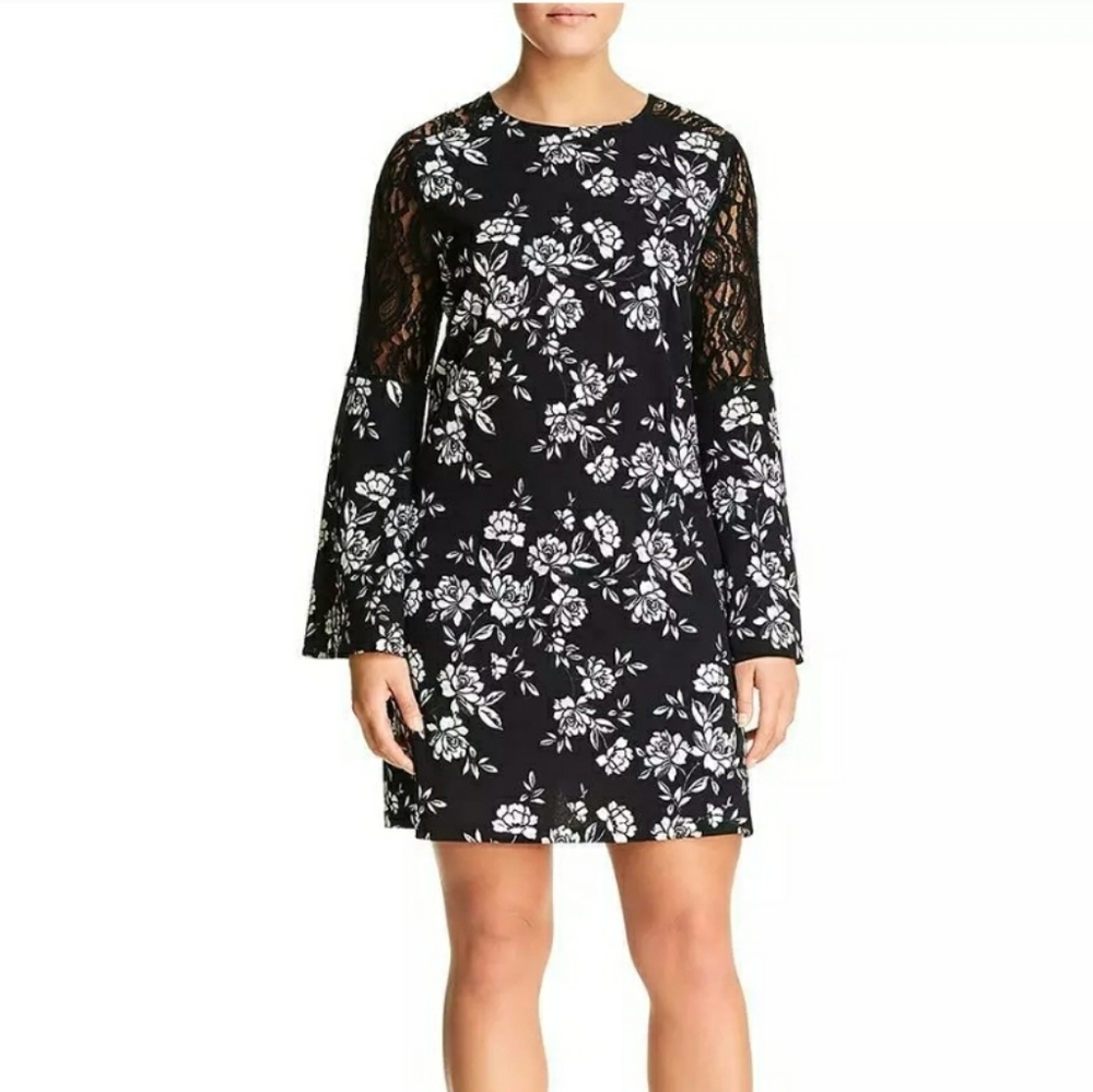 NWT LOVE ADY Floral Lace inset dress